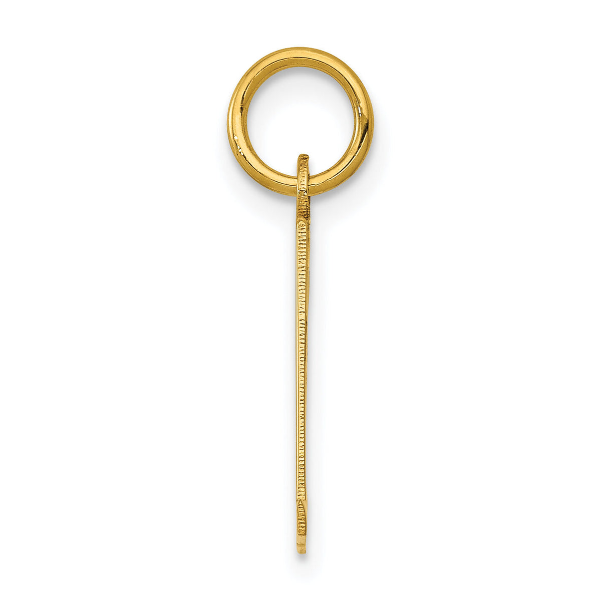 14k Small Elongated Number 31 Charm-LES31