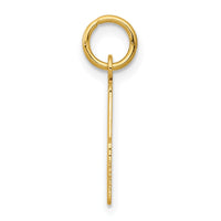 14k Small Elongated Number 33 Charm-LES33