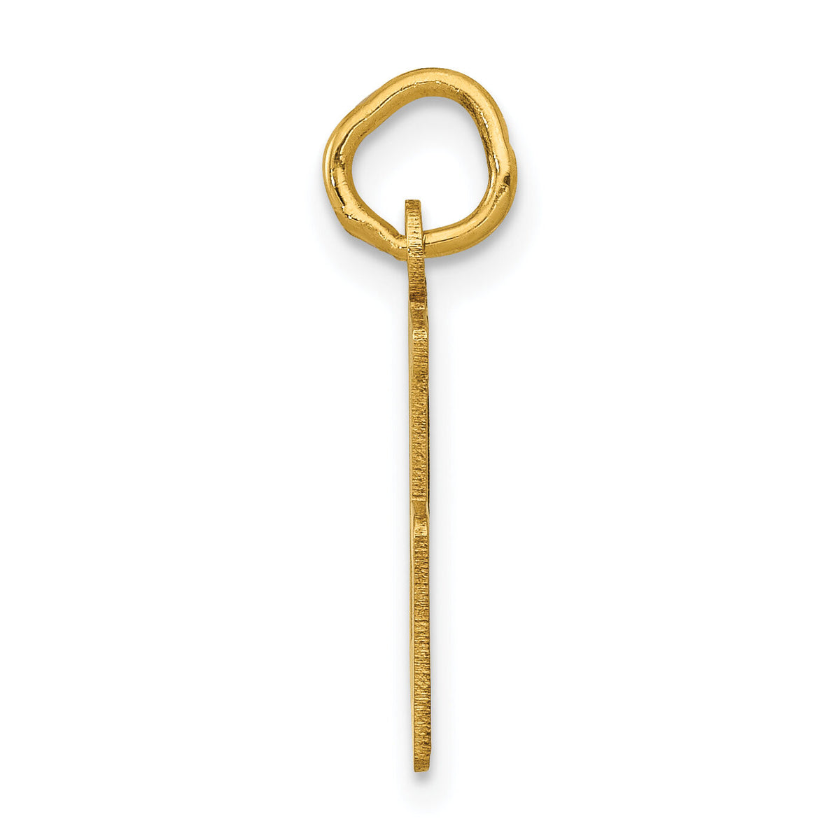 14k Small Elongated Number 35 Charm-LES35