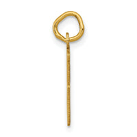 14k Small Elongated Number 35 Charm-LES35