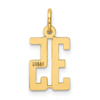 14k Small Elongated Number 35 Charm-LES35