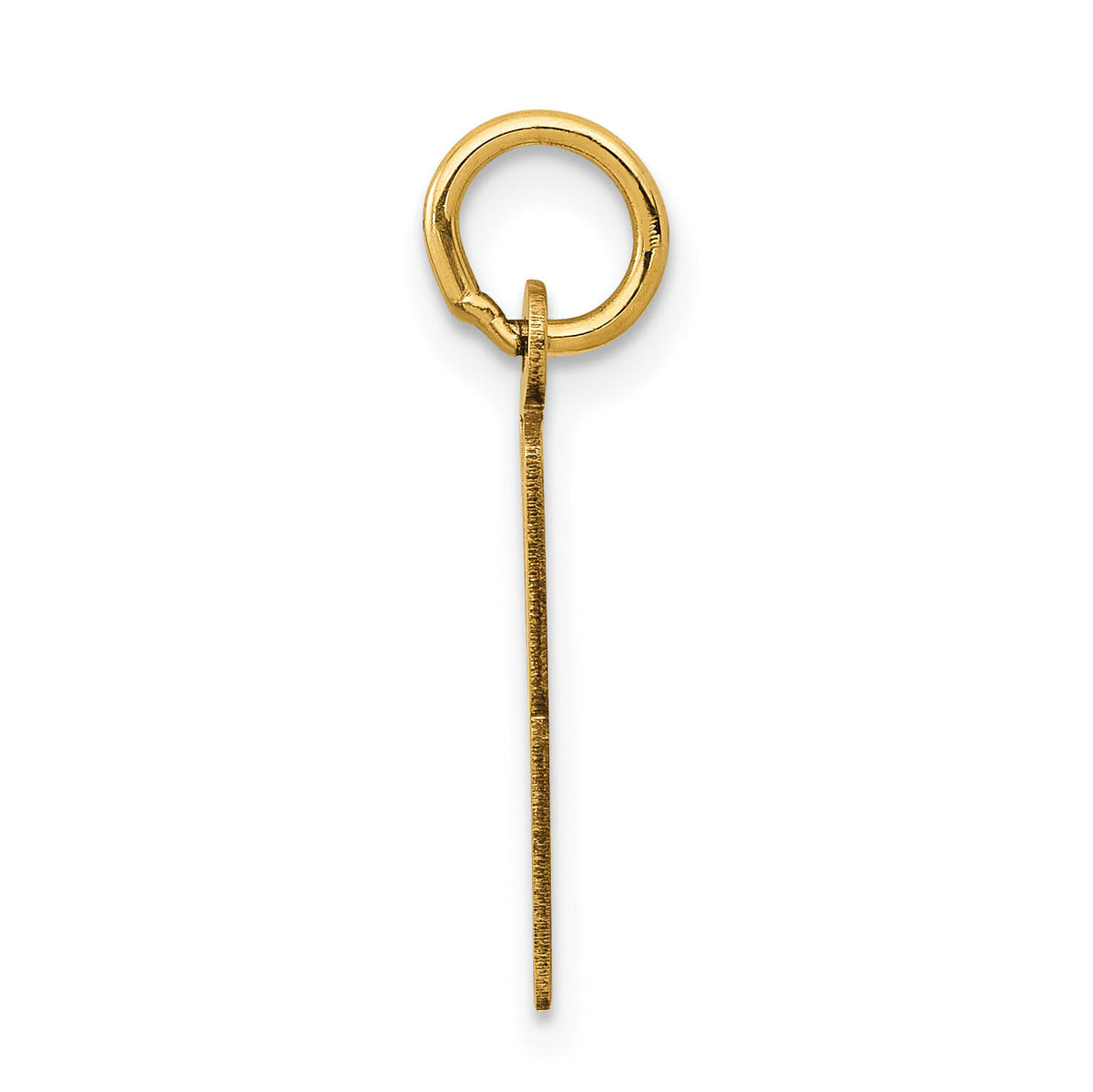 14k Small Elongated Number 38 Charm-LES38