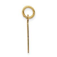 14k Small Elongated Number 38 Charm-LES38