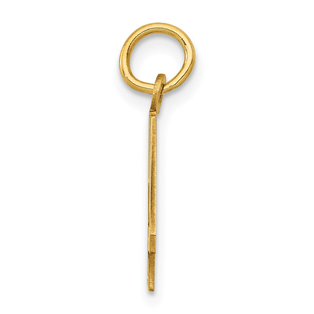 14k Small Elongated Number 42 Charm-LES42