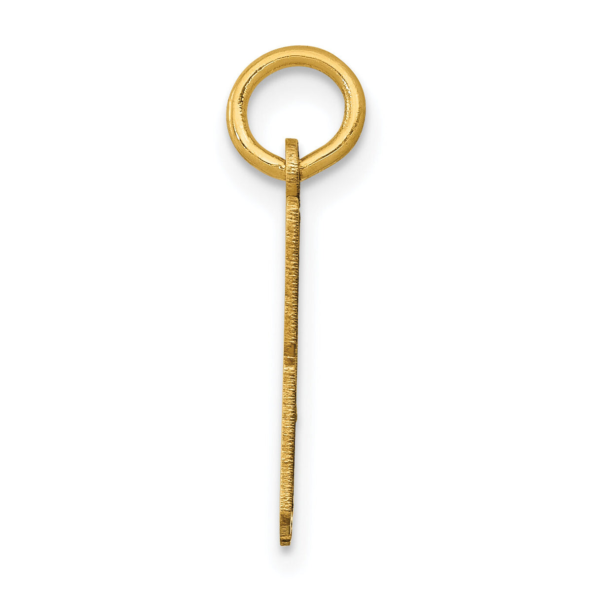 14k Small Elongated Number 48 Charm-LES48