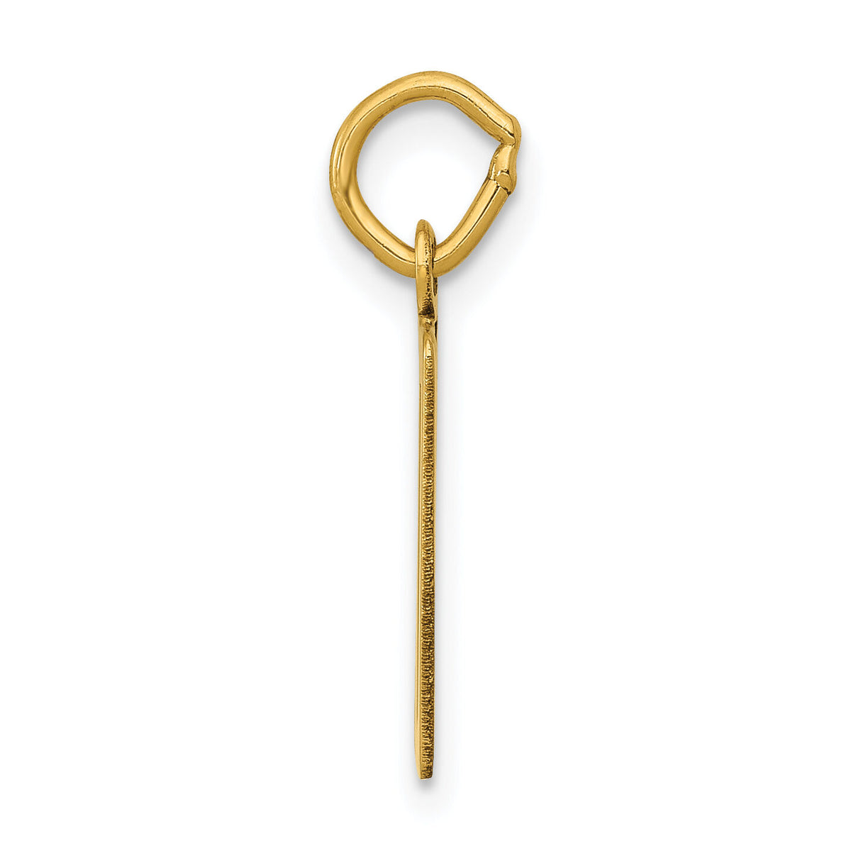 14k Small Elongated Number 50 Charm-LES50
