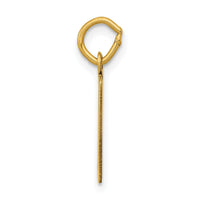 14k Small Elongated Number 50 Charm-LES50