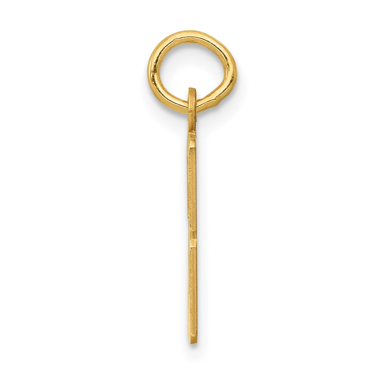 14k Small Elongated Number 53 Charm-LES53