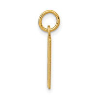 14k Small Elongated Number 60 Charm-LES60