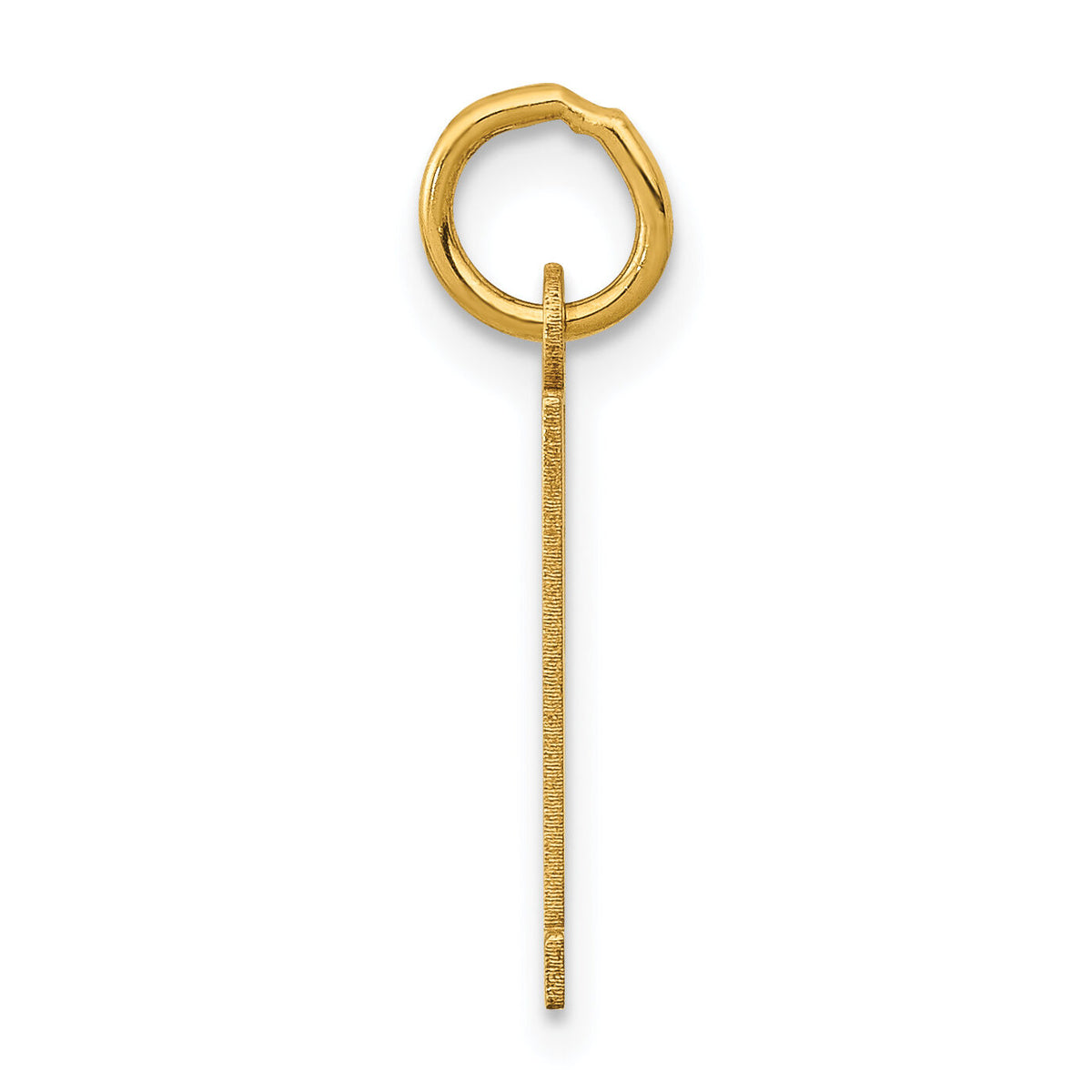 14k Small Elongated Number 61 Charm-LES61