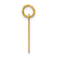 14k Small Elongated Number 61 Charm-LES61