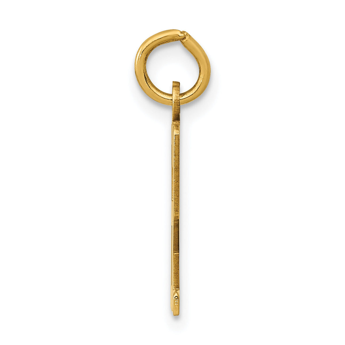 14k Small Elongated Number 62 Charm-LES62