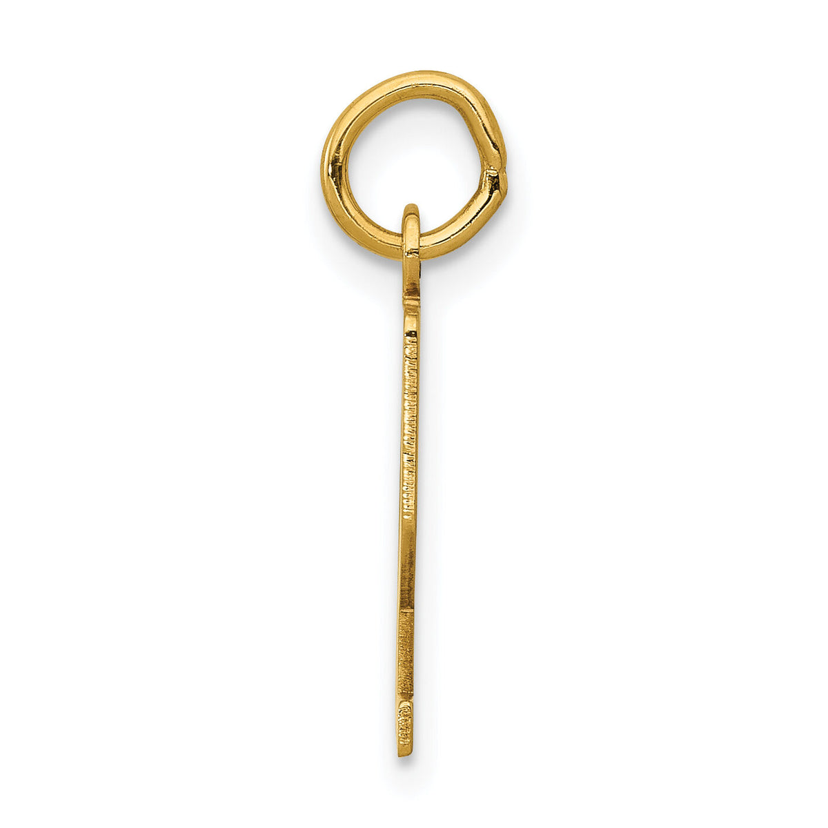 14k Small Elongated Number 72 Charm-LES72
