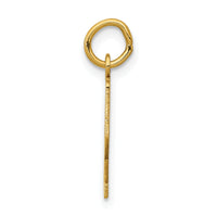 14k Small Elongated Number 72 Charm-LES72