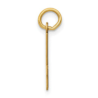 14k Small Elongated Number 74 Charm-LES74