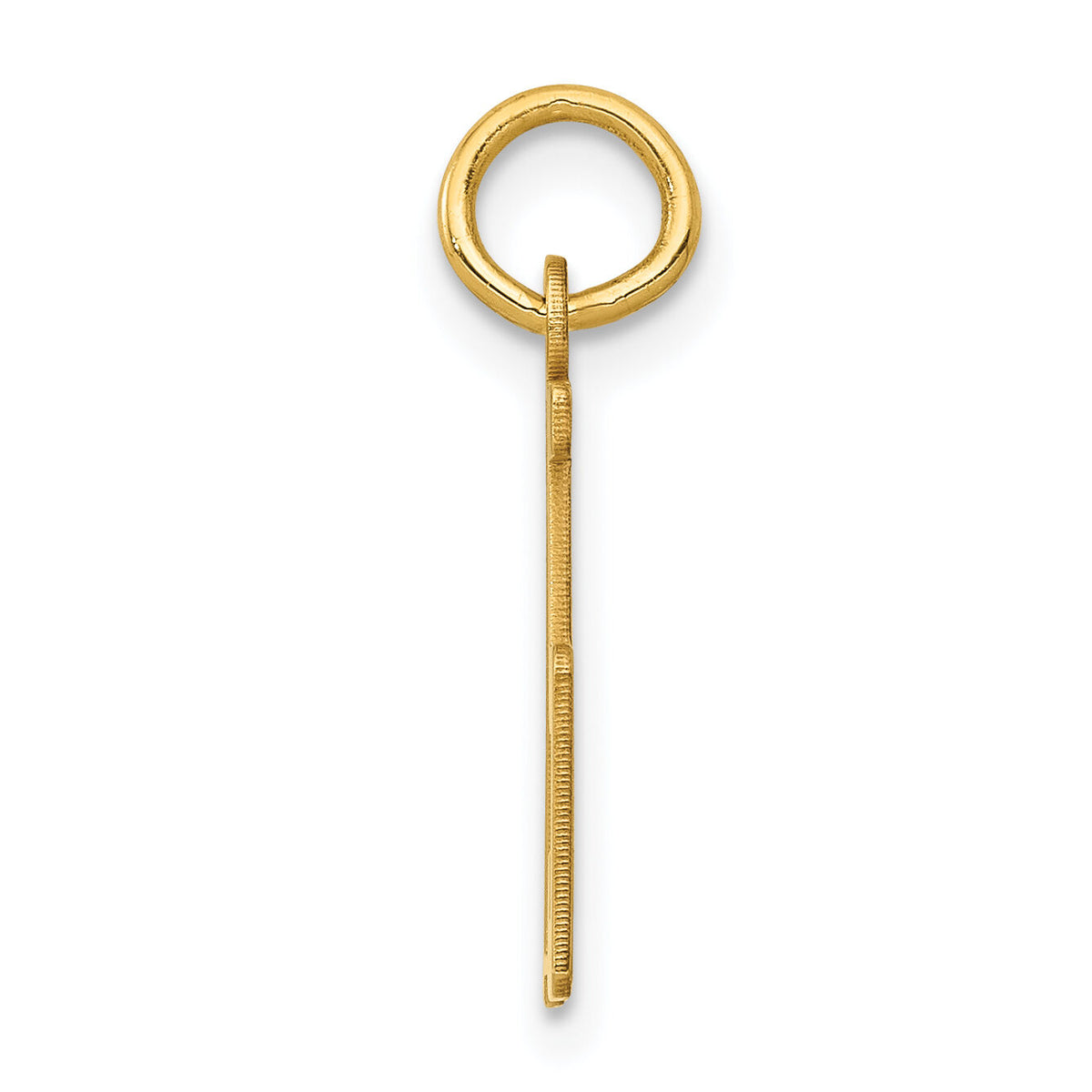 14k Small Elongated Number 75 Charm-LES75