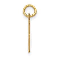 14k Small Elongated Number 75 Charm-LES75