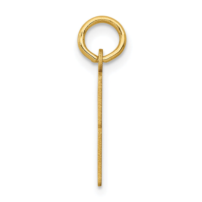14k Small Elongated Number 83 Charm-LES83