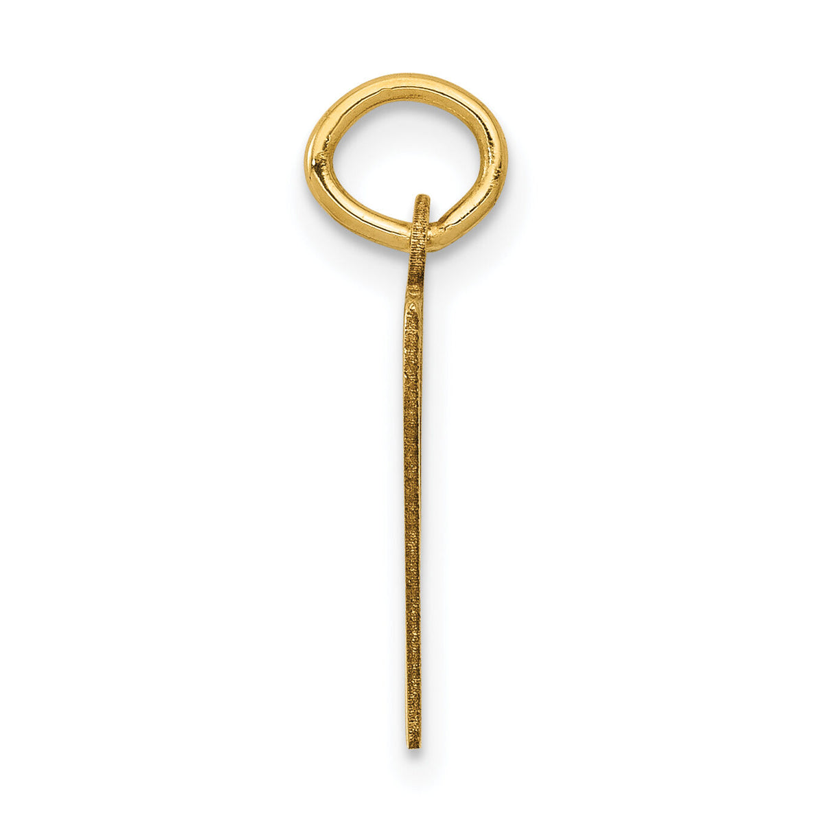 14k Small Elongated Number 97 Charm-LES97