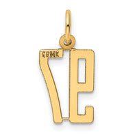 14k Small Elongated Number 97 Charm-LES97