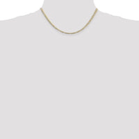 14k 3mm Concave Open Figaro Chain-LFG080-16