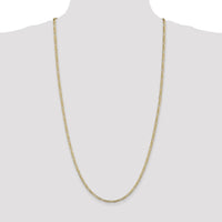14k 3mm Concave Open Figaro Chain-LFG080-30