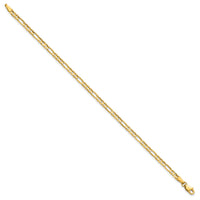 14k 3mm Concave Open Figaro Chain-LFG080-9