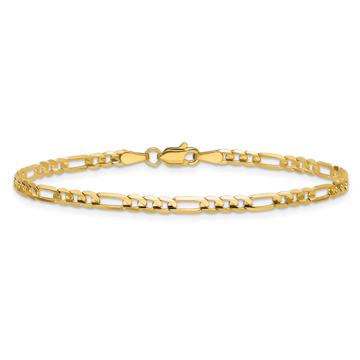 14k 3mm Concave Open Figaro Chain-LFG080-9