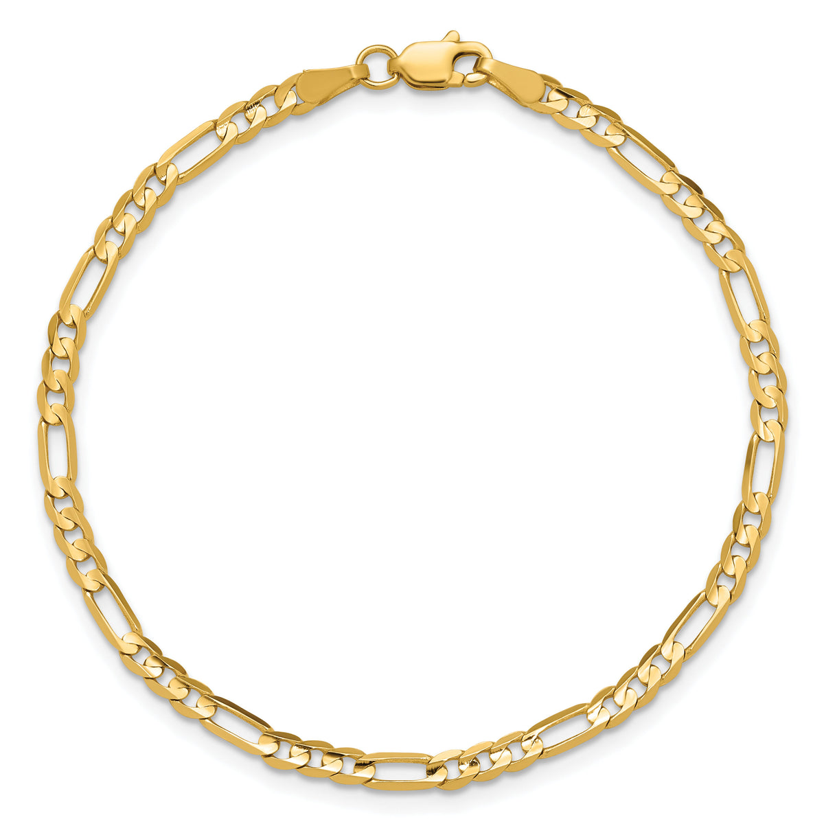 14k 3mm Concave Open Figaro Chain-LFG080-7
