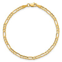 14k 3mm Concave Open Figaro Chain-LFG080-9