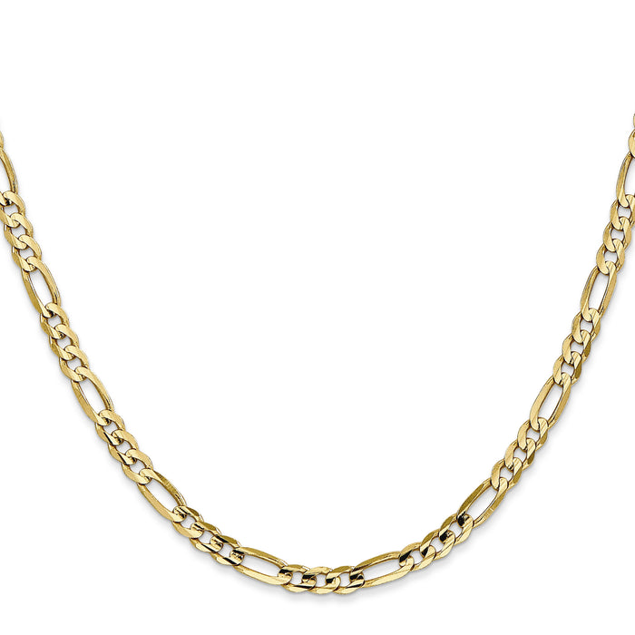 14k 4mm Concave Open Figaro Chain-LFG100-18