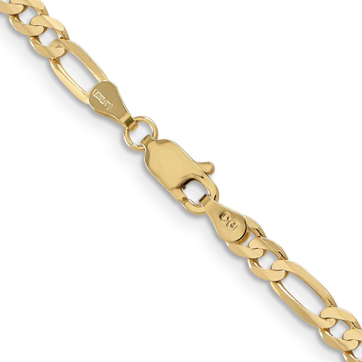 14k 4mm Concave Open Figaro Chain-LFG100-16