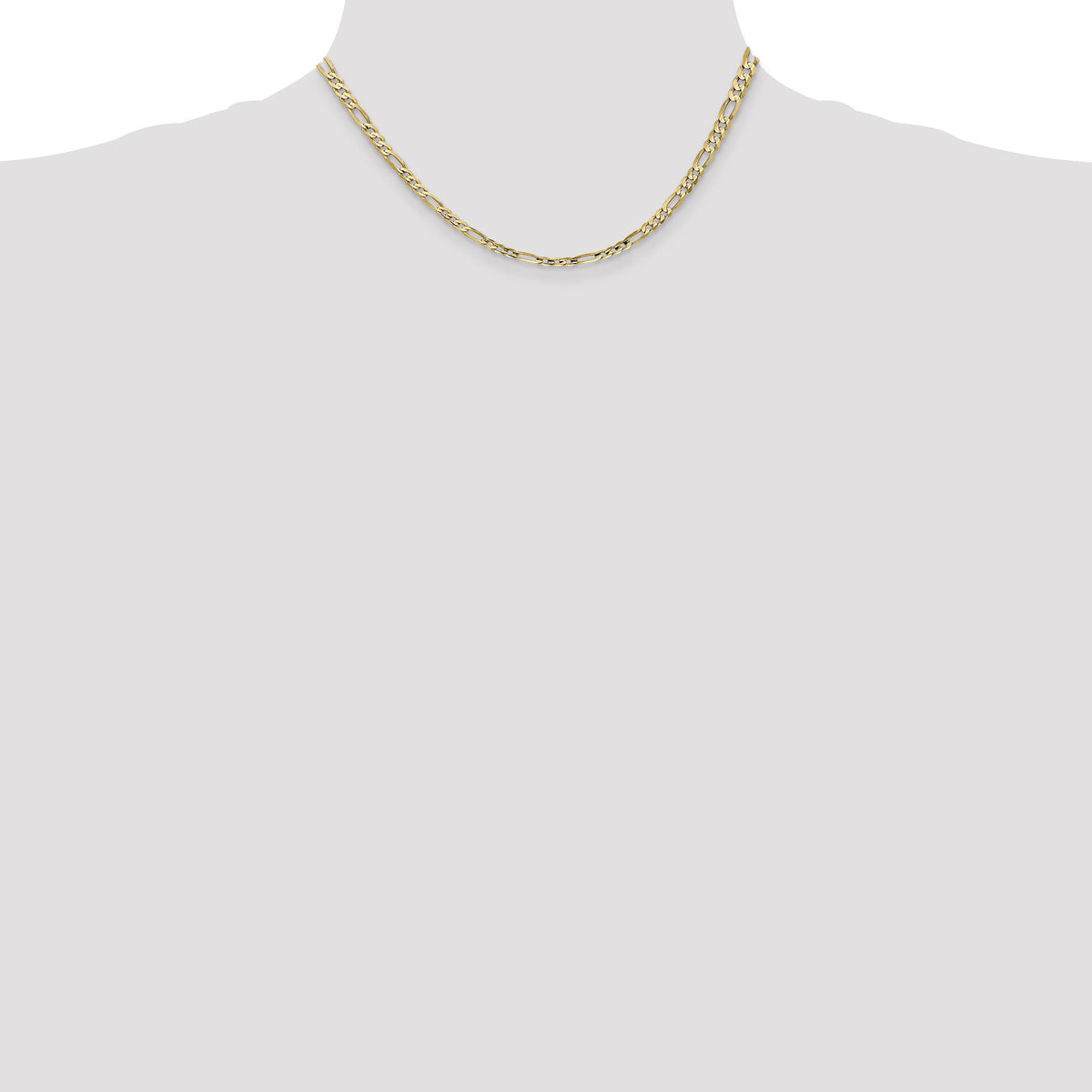 14k 4mm Concave Open Figaro Chain-LFG100-16