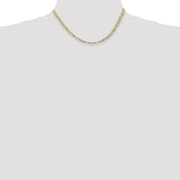 14k 4mm Concave Open Figaro Chain-LFG100-16