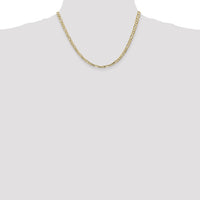 14k 4mm Concave Open Figaro Chain-LFG100-18