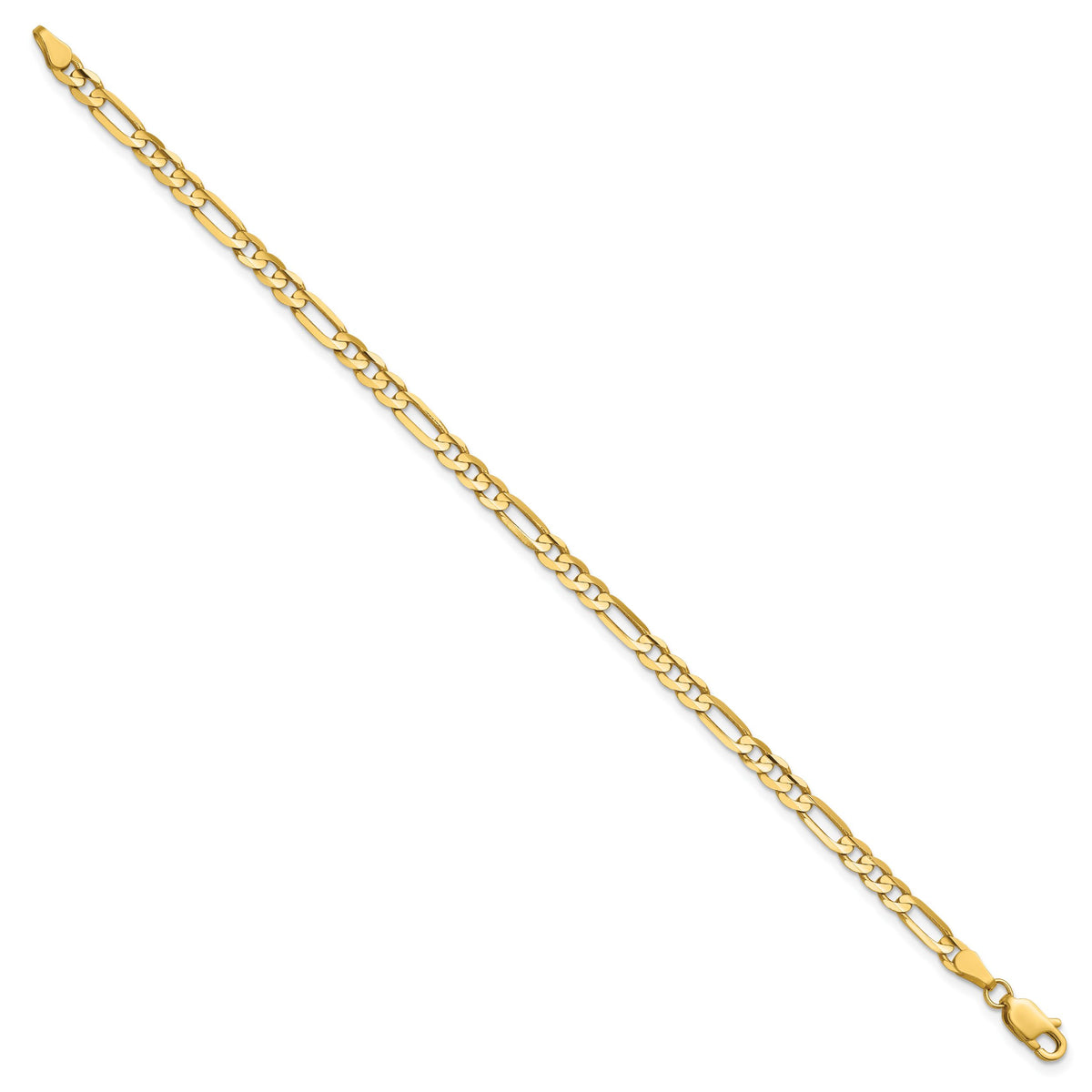 14k 4mm Concave Open Figaro Chain-LFG100-9
