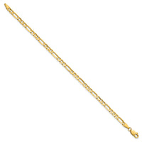 14k 4mm Concave Open Figaro Chain-LFG100-9