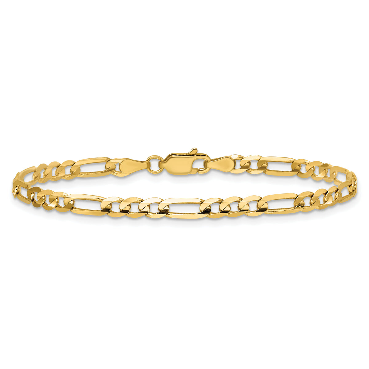 14k 4mm Concave Open Figaro Chain-LFG100-9
