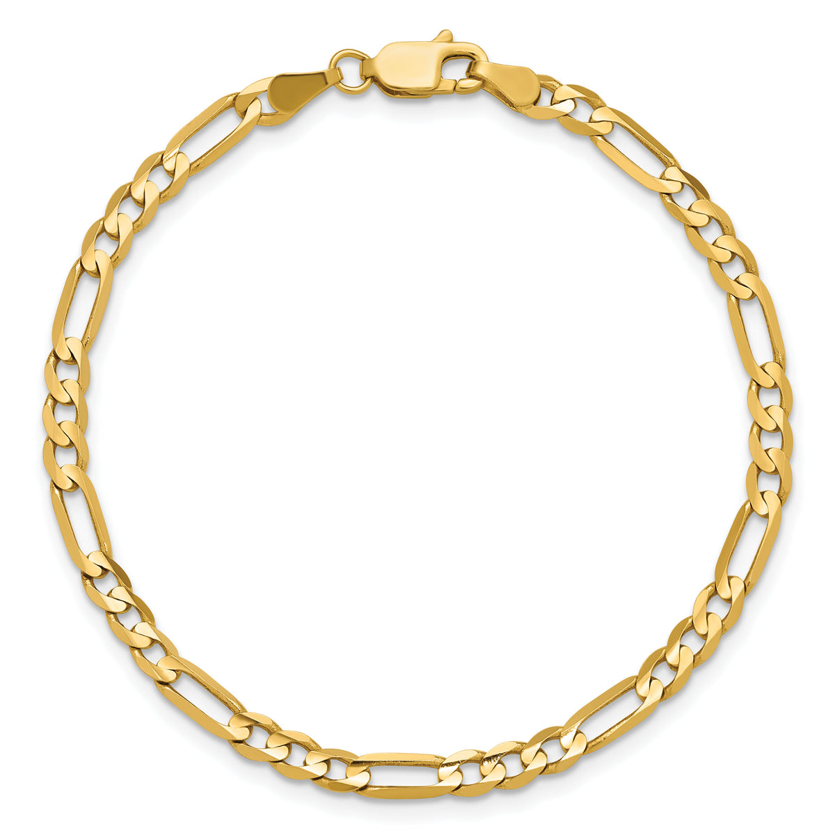 14k 4mm Concave Open Figaro Chain-LFG100-9