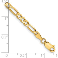 14k 4mm Concave Open Figaro Chain-LFG100-8