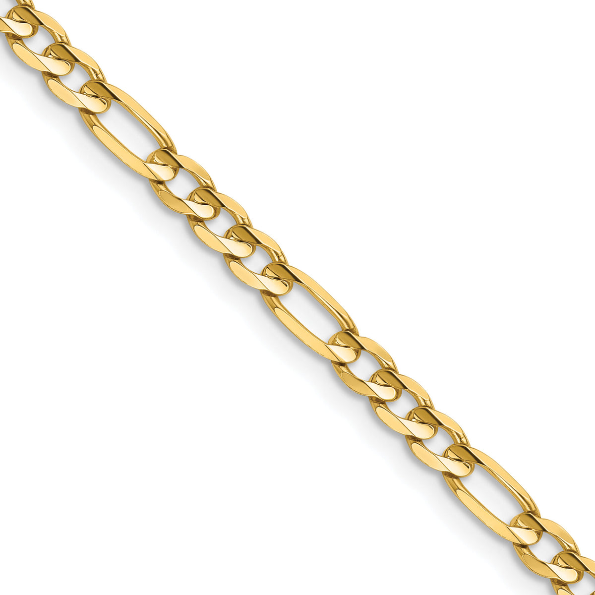 14k 4mm Concave Open Figaro Chain-LFG100-16