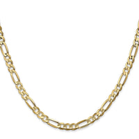 14k 4.5mm Concave Open Figaro Chain-LFG120-24