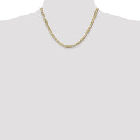 14k 4.5mm Concave Open Figaro Chain-LFG120-18