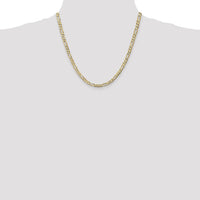14k 4.5mm Concave Open Figaro Chain-LFG120-20