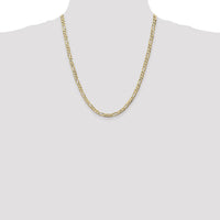 14k 4.5mm Concave Open Figaro Chain-LFG120-22