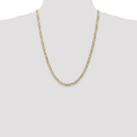 14k 4.5mm Concave Open Figaro Chain-LFG120-24