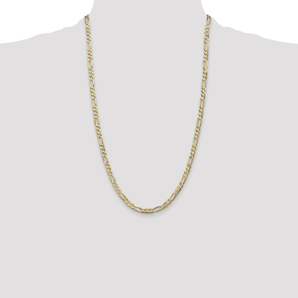 14k 4.5mm Concave Open Figaro Chain-LFG120-26