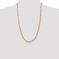 14k 4.5mm Concave Open Figaro Chain-LFG120-26