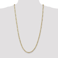 14k 4.5mm Concave Open Figaro Chain-LFG120-30