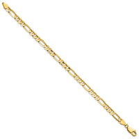 14k 4.5mm Concave Open Figaro Chain-LFG120-9